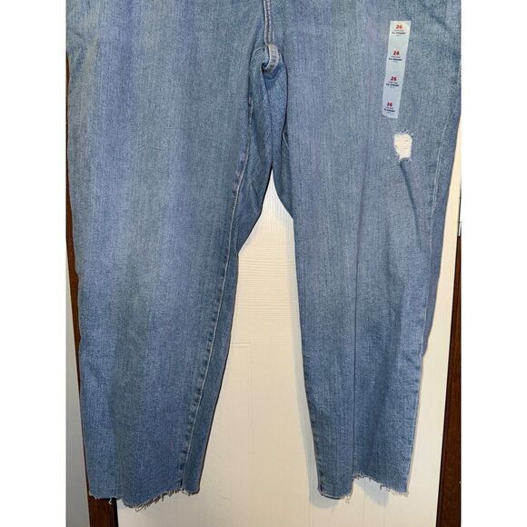 Old Navy High-Waisted Secret-Smooth Pockets O.G. Straight Ankle Jeans Size 26 - Picture 4 of 12